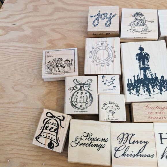 Set of 31 Wood Block Stamps - Picture 2 of 4